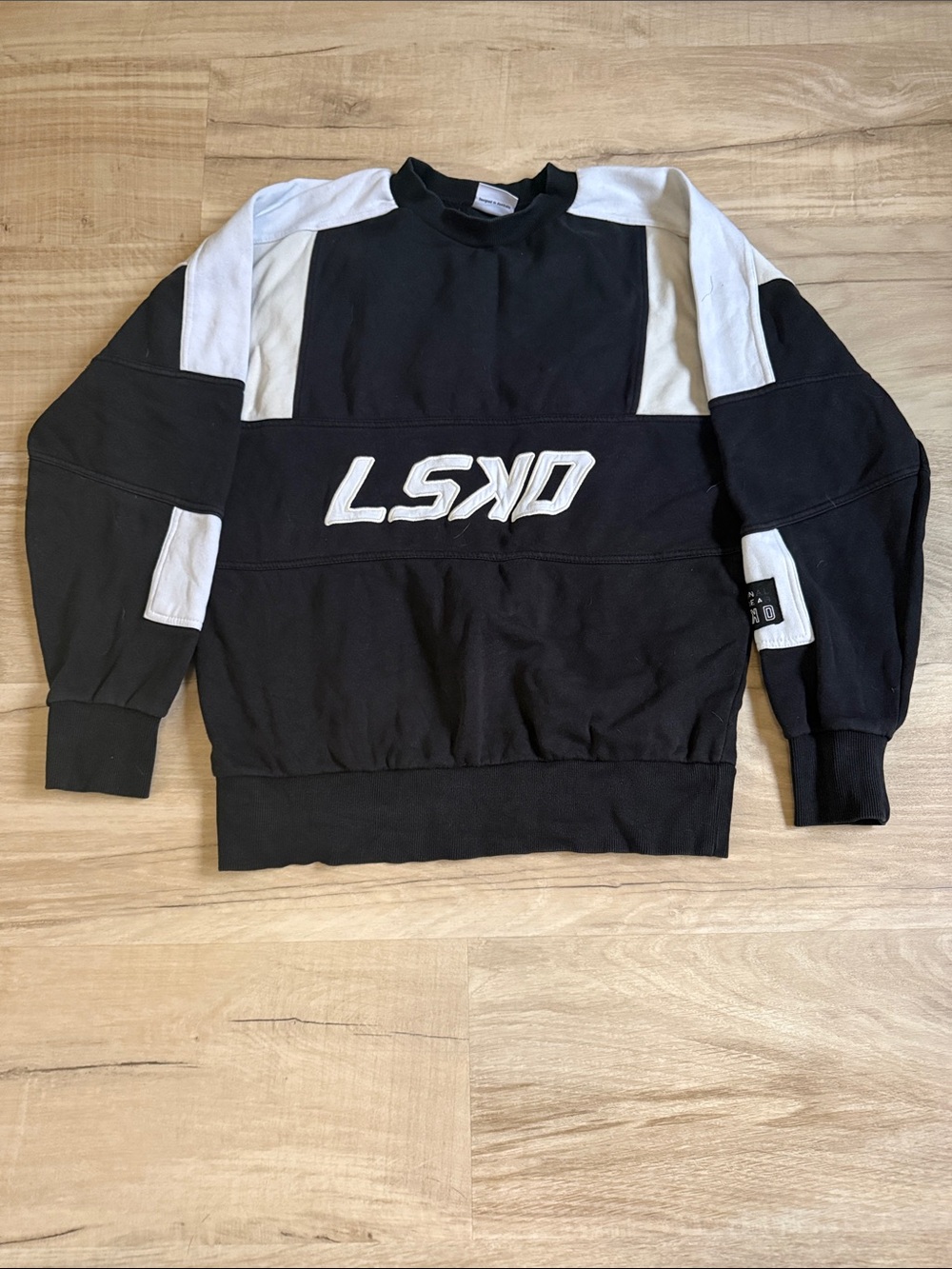 LSKD Black and White Crewneck Sweater - Men's